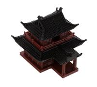 GALPADA Mini Statuetta del Padiglione Cinese 6 Cm per Decorazione Bonsai e Terrario, Ornamento da Giardino Tradizionale Delicato per Soggiorno, Ufficio e Ambienti Interni Eleganti