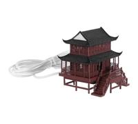 GALPADA Miniatura Pagoda Cinese a Mano per Bonsai e Acquario | Stabile, Doppio Uso Acqua e Terra, per Giardino , , 6, 50x7, 00x6, 00cm