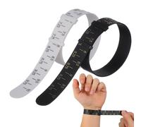 GALPADA Misuratore di Polso per Braccialetti 2 Pezzi in Pu Nero e Bianco Superficie Liscia Strumento Preciso per Misurare la Dimensione del Polso e Creazione Gioielli