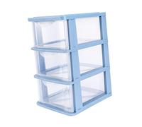 GALPADA Mobiletto Portaoggetti Cassetti Trasparente a 3 Livelli, Contenitore Per Ufficio Salvaspazio Ampia Capacità, Scatola Portaoggetti Da Scrivania Per Cosmetici e Cancelleria