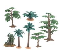 GALPADA Modelli di Alberi in Miniatura per Micro Paesaggi 7 Pezzi in Pvc Forma Realistica e Design Artificiale per Creazioni Artistiche e Scenari di Sabbia