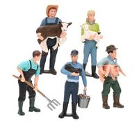 GALPADA Modelli di Contadino in Resina 5pezzi Giocattoli Educativi per Ragazzo Ragazza Alta Durabilità e Stimolazione Dell'immaginazione per Decorazione Agricola