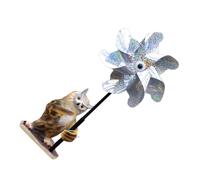 GALPADA Mulino a Vento da Giardino Girandola Colorata a Perno, Decorazione Scenica Gufo per Balcone e Cortile, Mulino Eolico Rotante per Esterni e Feste