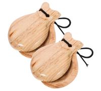 GALPADA Nacchere in Legno Piccole per Dita Strumento Percussione Educativo per Ragazzi Giocattolo Ritmico Musicale Sicuro e Artigianale per Lezioni di