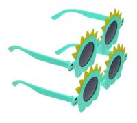 GALPADA Occhiali Dinosauro Divertenti 2 Pezzi per Feste e Mascherate, Accessori Costume in Abs Ecologico, Design Piccolo Dinosauro Verde e Adulti