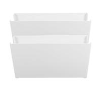 GALPADA Organizer da Scrivania 2 Pezzi in Plastica Bianca per Ufficio, Porta Documenti e Libri Design Verticale per Organizzare Carta e Riviste