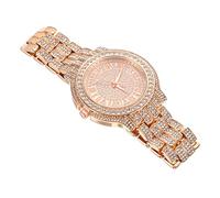 GALPADA Orologio da Donna con Pietre Decorative e Numeri Classici, Orologio Elegante in Lega con Resistente, Design Raffinato e Adatto per Occasioni Quotidiane