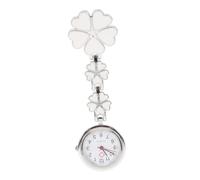 GALPADA Orologio Da Infermiera Decorativo Bianco Da Tasca Appeso, Mini Orologio Per Donna Design a Cinque Cuori, Accessorio Pratico Per Infermieri Sanitari e Uso Professionale