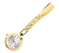 GALPADA Orologio da Infermiere da Tasca in Quarzo Clip Fermaglio Facile da Indossare e Rimuovere, Design Semplice e Stile Elegante Colore Oro, per Uso Medico Quotidiano