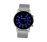 GALPADA Orologio Da Polso Digitale Led Cassa in Acciaio Inossidabile e Doppio Pulsante Multifunzione, Orologio Elettronico Creativo Luce Blu, Per Ragazzo Ragazza e Uso Quotidiano