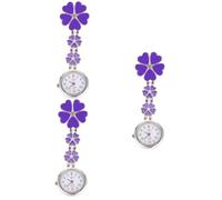 GALPADA Orologio Da Tasca in Lega Di Zinco 3 Pezzi Unico A Forma Di Cinque Cuori Elegante Quadrante Rotondo Senza Tempo