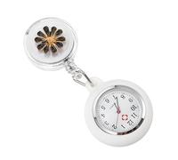 GALPADA Orologio Da Tasca Per Infermiera Con Clip Decorazione a Fiori Orologio Da Infermiera Appeso Per Donne Piccole Dimensioni