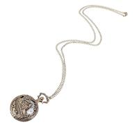 GALPADA Orologio da Tasca Vintage con Numeri Arabi e Movimento al Quarzo | Carcassa in Plastico e Lega, Motivo Traforato Scolpito, 1 Pezzo Leggero e Portatile