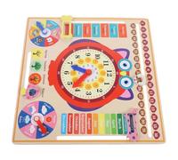 GALPADA Orologio Didattico Gufo in Legno per Gioco Educativo per Apprendimento Orario Stagioni Meteo e Cognizione del Giocattolo Montessori per Ragazzi e Ragazze