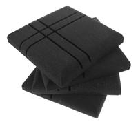 GALPADA Pannelli Acustici Fonoassorbenti Adesivi 4 Pezzi Cotone Nero 30X30X5 CM per Isolamento Acustico in Sale di Registrazione e Ktv