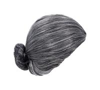 GALPADA Parrucca da Nonna in Fibra Chignon per Halloween e Carnevale, Parrucca Cosplay da Donna Anziana Riutilizzabile per Adulti, Accessorio Costume per Feste a Tema