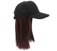 GALPADA Parrucca Femminile Integrata Cappello in Fibra ad Alta Temperatura, Design One-piece Facile da Indossare, Colore Marrone, Stile Elegante per Viaggi e Lavoro
