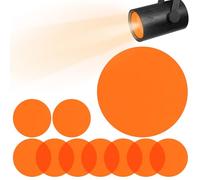 GALPADA Pellicola Arancione per Lampada Spot 10 Pezzi Film Gel per Fotografia Bordo Liscio e Materiale Pet per Effetti Luce Tramonto Portatile