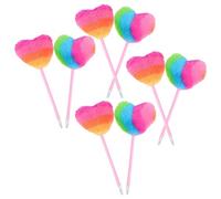 GALPADA Penna a Sfera Pompon a Forma di Cuore Set da 8 Pezzi in Plastica Scritta Love Penna a Sfera per e Ragazze Regalo per Natale Scuola e Feste