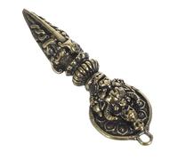 GALPADA Pestello Vajra Tibetano in Metallo Simbolo Spirituale Dorje Ciondolo Antico Finitura Vintage Come Portachiavi o Oggetto Decorativo Per Collezionisti