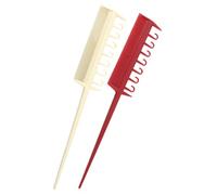 GALPADA Pettine per Chioma Professionale 2 Pezzi in Plastico Coda Appuntita per Sfumatura e Styling Delicato senza Danneggiare Capelluto Uso Professionale e Domestico Colore Casuale