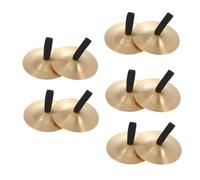 GALPADA Piatti da Dito in Rame per Ragazzo Ragazza, Set da 10 Piatti a Percussione Dorati 5,5cm, Accessori Musicali per Danza del Ventre e Strumenti a Percussione Manuali per Attività