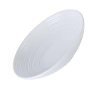 GALPADA Piatto in Ceramica Rotondo per Insalate e Snack, Bianco | Design Semplice, Riutilizzabile e Facile da Pulire, per Casa e Tavola, Uso Quotidiano Versatile