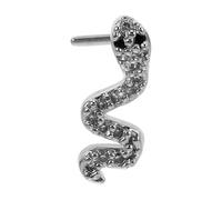 GALPADA Piercing a Forma di Serpente Argento un Look Unico e Affascinante in Acciaio Inossidabile Resistenza All'ossidazione e Fissaggio Sicuro al Naso