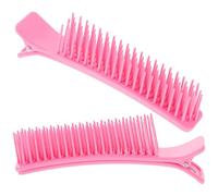 GALPADA Pinze per Chioma Professionali da Salone, Set 2 Pezzi, Clip per Sezionare e Fissare Chioma, Plastica Abs Rosa Piccola, per Taglio, Colorazione e Styling di Parrucchieri e Uso