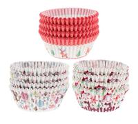 GALPADA Pirottini per Cupcake Natalizi in Carta da 300 Pezzi, Design a Tema Christmas, Resistenti All’olio e Facili da Pulire, per Feste di Natale