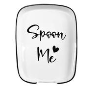 GALPADA Poggiamestolo in Materiale Smaltato Liscio per Cucina, Porta Cucchiaio da Minestra Riutilizzabile, Accessorio da Cucina Delicato per Banco e Tavola