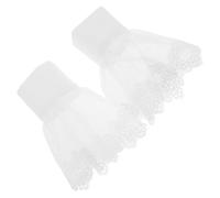 GALPADA Polsini da Polso in Garza Bianca per Donna, Maniche Finte Staccabili Eleganti e Sofisticate, Accessori Moda Chic per Abbinare Diversi Outfit