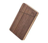 GALPADA Porta biglietti da visita portatile in legno più titolari di carte Titolare della carta di credito titolare della carta per biglietti da visita custodia per carte noce Dark Brown