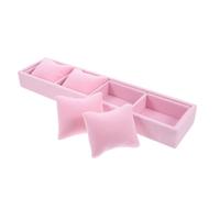 GALPADA Porta Gioielli Organizer Per Orologi Vassoio Scomparti Espositore Per Braccialetti e Cuscino Porta Orologi Design Elegante e Materiale Robusto Rosa