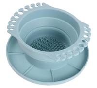 GALPADA Porta Pennelli Pieghevole Palette Integrata e Secchio Lavapennelli in Silicone Resistente agli Schizzi per Artisti Acquerellisti in Esterni