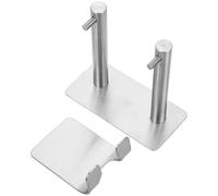 GALPADA Porta Phon da Parete in Acciaio Inossidabile Supporto Asciugacapelli Salvaspazio per Bagno e Hotel con Gancio per Cavo Design Elegante e Facile da Installare