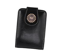 GALPADA Porta Rossetti in Pu Nero con Specchiera Integrata, Custodia Portatile Elegante e Semplice, per Trucco da Viaggio e Uso Quotidiano