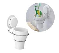 GALPADA Porta Spazzolino e Bicchiere da Bagno con Ventosa Supporto da Parete in Plastica per Spazzolini Dentifricio e Rasoio Organizer Compatto Facile da Installare Riutilizzabile