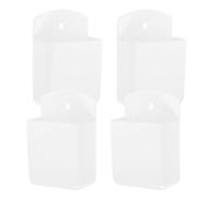 GALPADA Porta Telecomando da Muro Pratica e Stabile per Condizionatore e Tv in Plastico Bianco 4 Pezzi Supporto Autoadesivo per'atmosfera Estiva