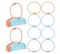 GALPADA Porta Tessere in Plastica Riutilizzabile Leggero e Resistente, Custodia Multiuso per Carte Scolastiche e Ufficio, 10 Pezzi con Anelli, per Scuola e Lavoro