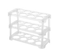 GALPADA Porta Uova in Plastica Trasparente per Frigorifero Vassoio Impilabile Salvaspazio con Protezione Antiurto per Uova Fragili Organizer Frigo Compatto ed Efficiente Colore Casuale