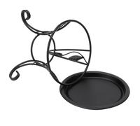 GALPADA Porta Vasi in Ferro Nero Doppia Protezione Antiruggine, Mini Fioriera Elegante per Piante da Interno Come Soggiorno e Camera da Letto
