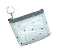 GALPADA Portamonete Pvc Con Cerniera Portamonete Per Ragazze Per Monete e Chiavi Colore Blu