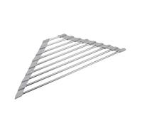 GALPADA Portasciugamani Angolare da Lavello in Acciaio Inossidabile Supporto Triangolare per Spugne e Piatti Gocciolatoio Pieghevole e Resistente Facile da