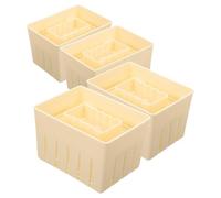 GALPADA Pressa per Tofu e Formaggio in Plastico 4 Pezzi, Facile da Pulire e Risparmio di Manodopera la Produzione Casalinga di Formaggio e Tofu