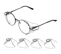 GALPADA Protezione Laterale Per Occhiali 2 Paia Di Protezioni Laterali Leggere e Trasparenti in Plastica Per Occhiali Da Laboratorio e Protezione Degli Occhi