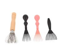 GALPADA Pulitore per Spazzole Chioma 4 Pezzi con Manico Ergonomico a Forma di Zucca, Compatibile per Pettini Fini, Materiale Plastico e Metallo, per Uso Quotidiano e Viaggio