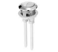 GALPADA Pulsante Serbatoio Acqua Wc Doppio Scarico 114 Mm Argento Asta 70 Mm Compatibile Toilette Cassetta Foro 38 Mm Sostituzione Pratico
