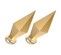 GALPADA Puntale per Asta Bandiera Design Elegante a Forma di Punteruolo 2 Pezzi in Lega di Alluminio Oro Facile Installazione per Decorazioni da Interno ed Esterno