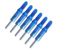 GALPADA Punte Luminose LED per Frecce Arco, 12 Pezzi, Blu, ABS | Aste da 6, 2mm, Batterie Incluse, Visibilità nel Buio, Caccia e Pratica